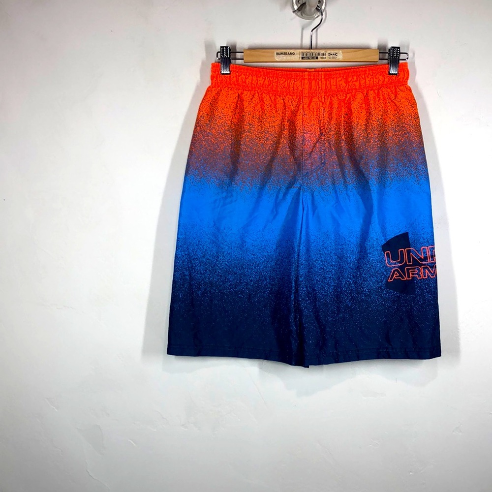 Under Armour orange and blue swim trunks size xl